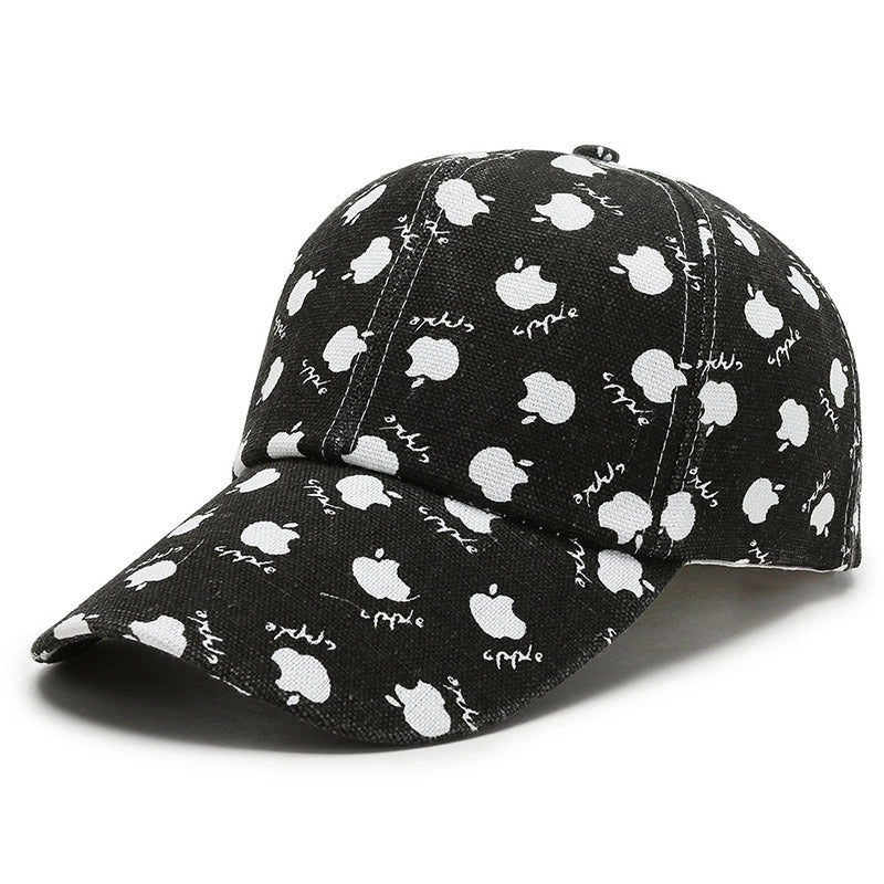Unisex Basic Color Block Printing Flat Eaves Baseball Cap
