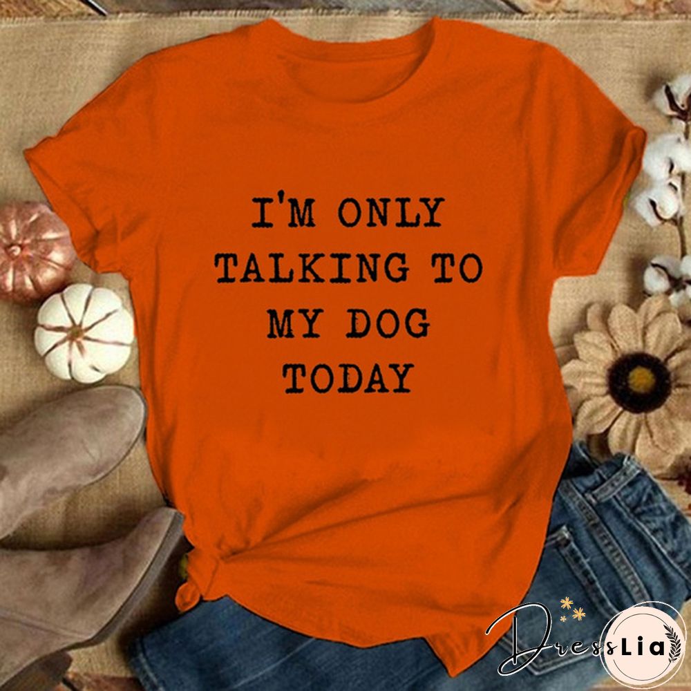 Women's Fashion Letter Printed T-shirts Girls' Funny Graphic Tee Tops Casual Crew Neck Short Sleeve Shirt Tops Laides Summer T-shirts Dog Lover Female Clothes