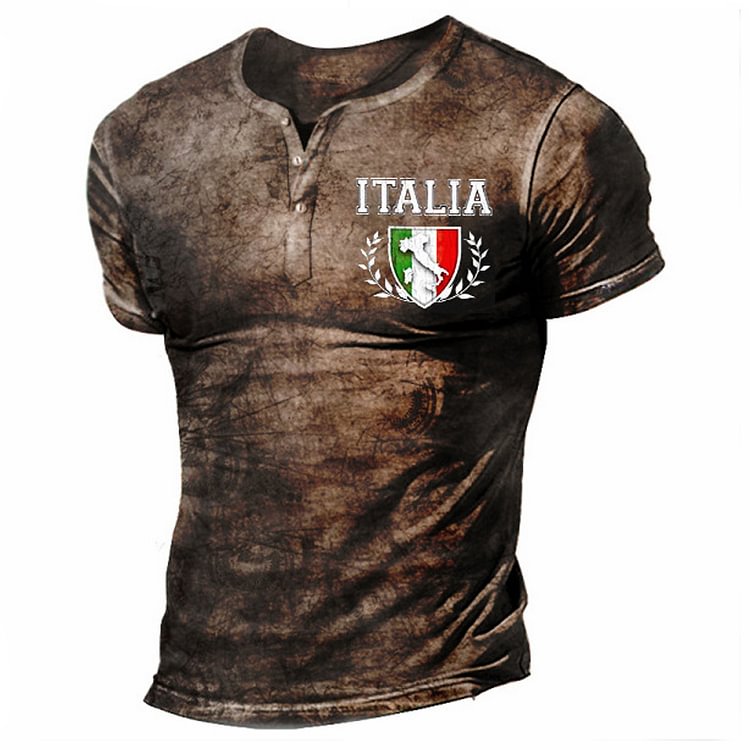 ITALIA Mens Outdoor Short Sleeve T-shirt