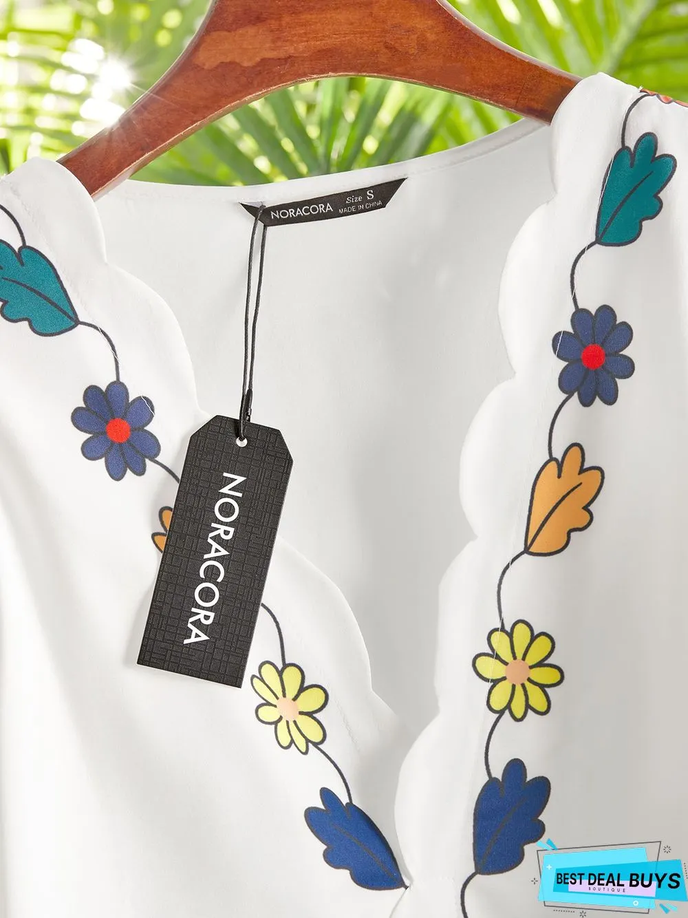 Half sleeve V Neck Floral Tops