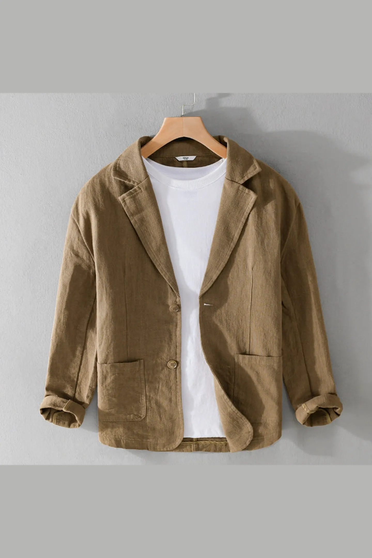 Men's Linen Blend Jacket &ndash; Relaxed Garment-Dyed Summer Layer