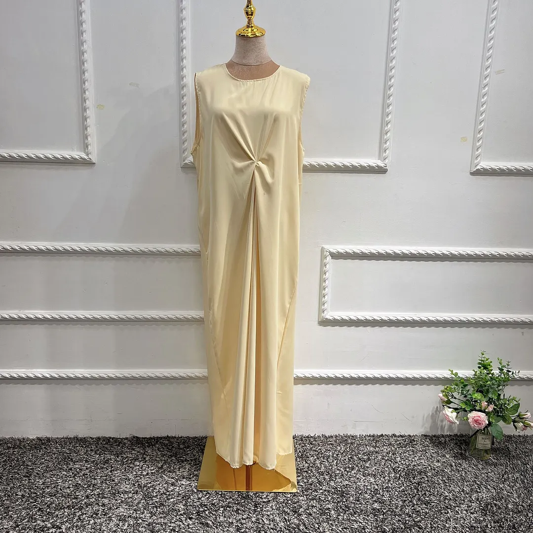 Brownm Sleeve Basic Model Cardigan Summer Colorful Elegant Dress
