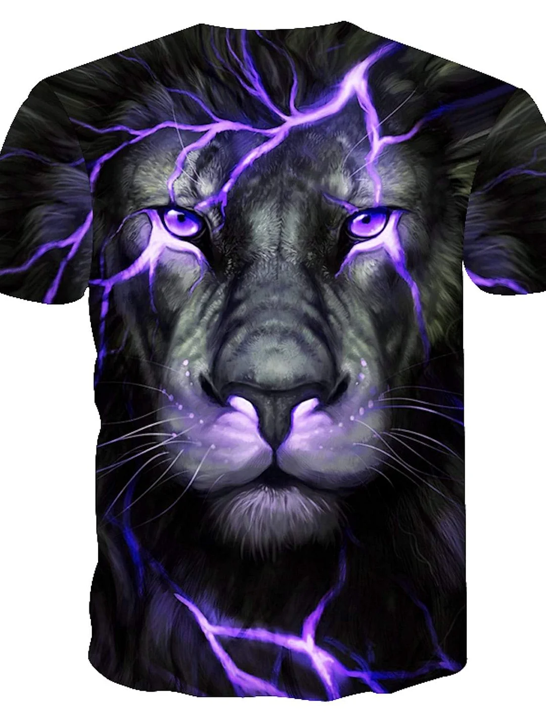 Men's Tee T-Shirt 3D Print Graphic Lion Animal Plus Size Print Short Sleeve Causal Tops Streetwear Exaggerated