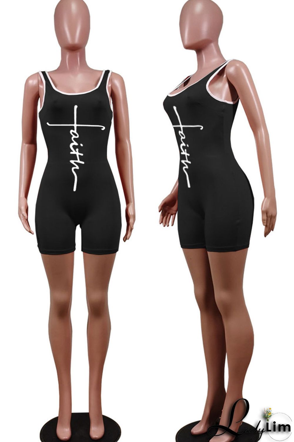 Tangerine Red Casual Print Split Joint U Neck Regular Jumpsuits