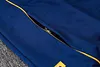 Joyfball 2025/2026 Real Madrid Long Zipped Jacket Retro Version Royal Blue Soccer Jersey 1:1 Thai Quality 