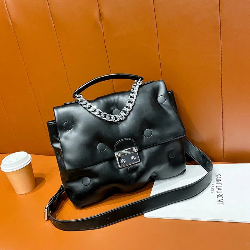 Elegant Female Square Tote bag 2021 Fashion New Quality PU Leather Women's Designer Handbag High capacity Shoulder Messenger Bag