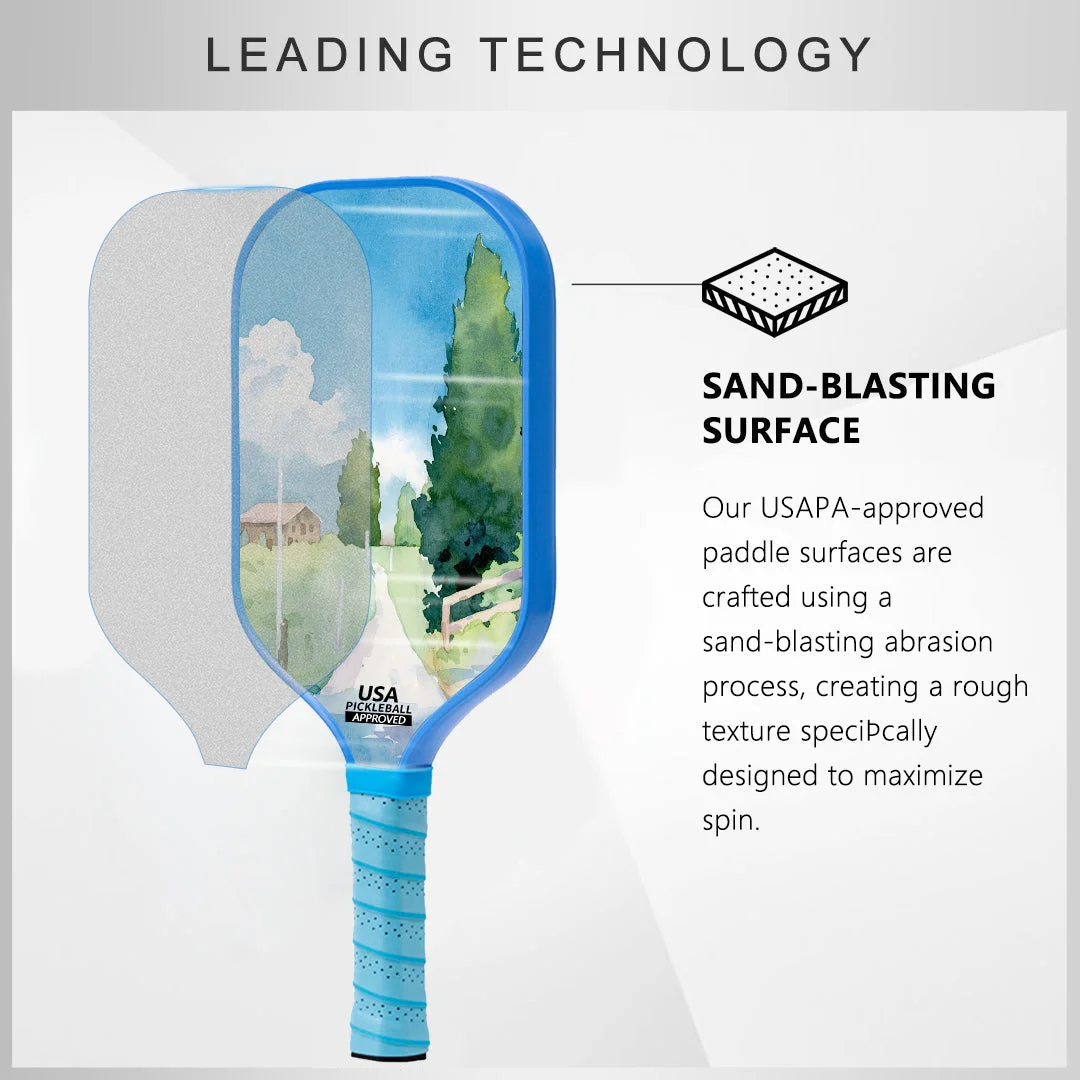 Original Paddle (16mm) T700 Sandblasted Carbon Fiber-Vibrant Vista Paddle