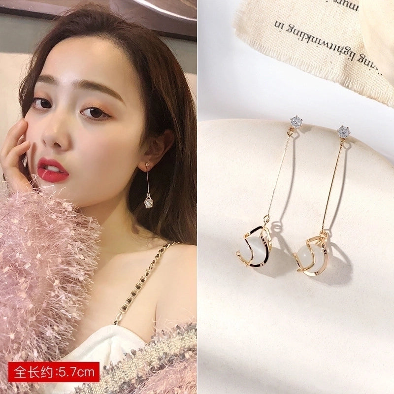 Lady Geometric Alloy Plating Artificial Pearls Women’s Earrings 1 Pair