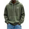 Men's Retro Washed Distressed Lace Up Comfort Hoodie