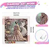 Sakura Garden Hanfu Lady Special Shaped DIY Partial Drill Diamond Painting Kit for Adults Beginners Home Decor Diamonds Paintings Gem Art 30x30cm