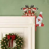 (US Local)DIY Xmas Diamond Art Door Frame Decoration Door Corner Pendants for Feiend Gifts