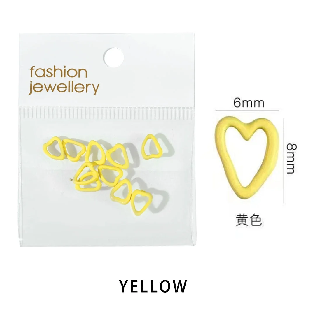 Beautizon Colorful Hearts Cute Love Nail Jewelry High Quality Nail Jewelry Manicure Accessories DIY Nail Art Decorations