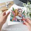 (US Only)6PCS DIY Xmas Diamond Art Greeting Cards Congratulations Cards & Gifts (Squirrel