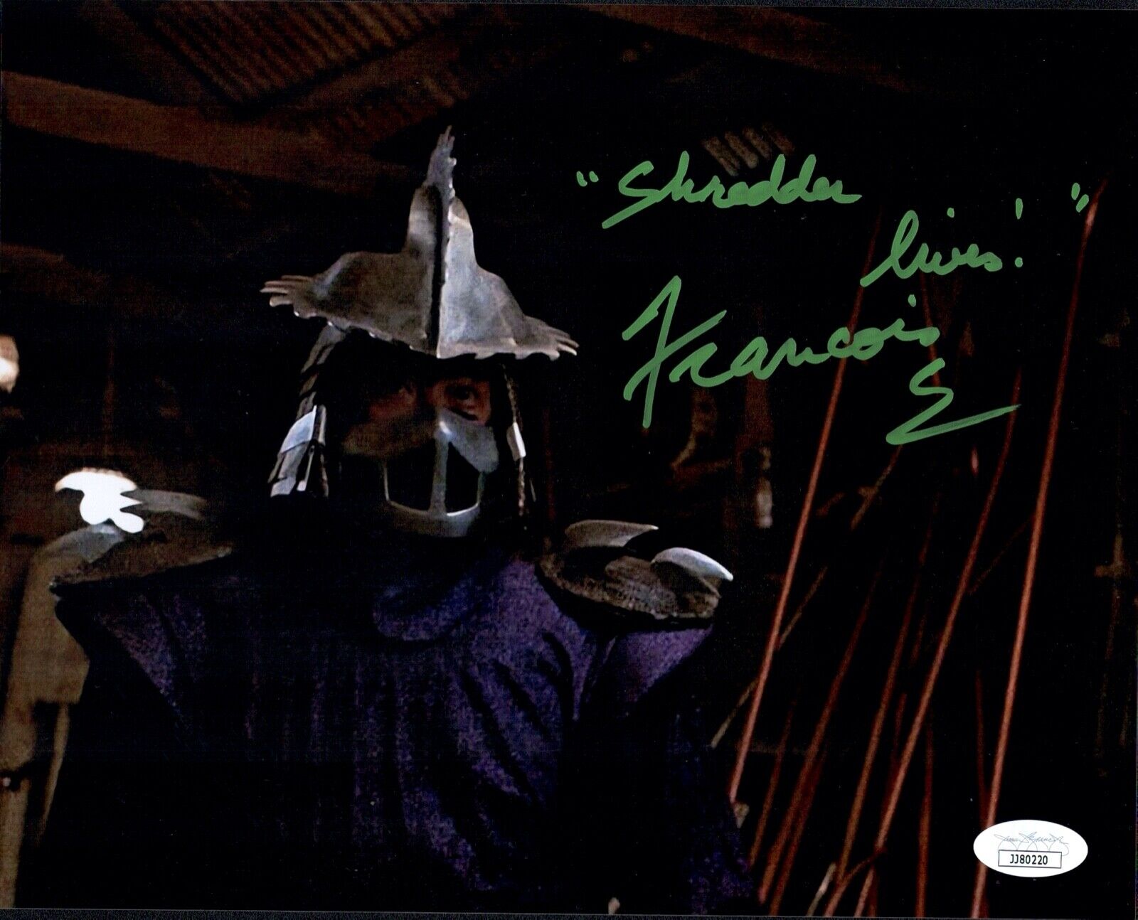 FRANCOIS CHAU Signed SHREDDER TEENAGE MUTANT NINJA TURTLES 8x10 Photo Poster painting JSA COA