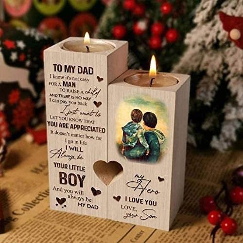 I Will Aways Be Your Little Boy And You Will Aways Be My Dad -  Candle Holder
