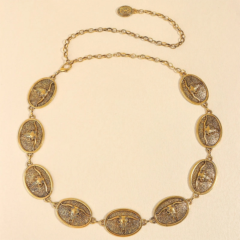 Casual Basic Punk Geometric Metal Unisex Chain Belts