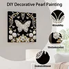 (25x25cm)DIY Pearl Painting Framed Handmade Pearl Material Art Kit Living Room Decor