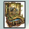 (Stamped/Counted) The Scenery In The Suitcase-11CT/14CT Stamped Cross Stitch 45*55cm/17.72*21.65in