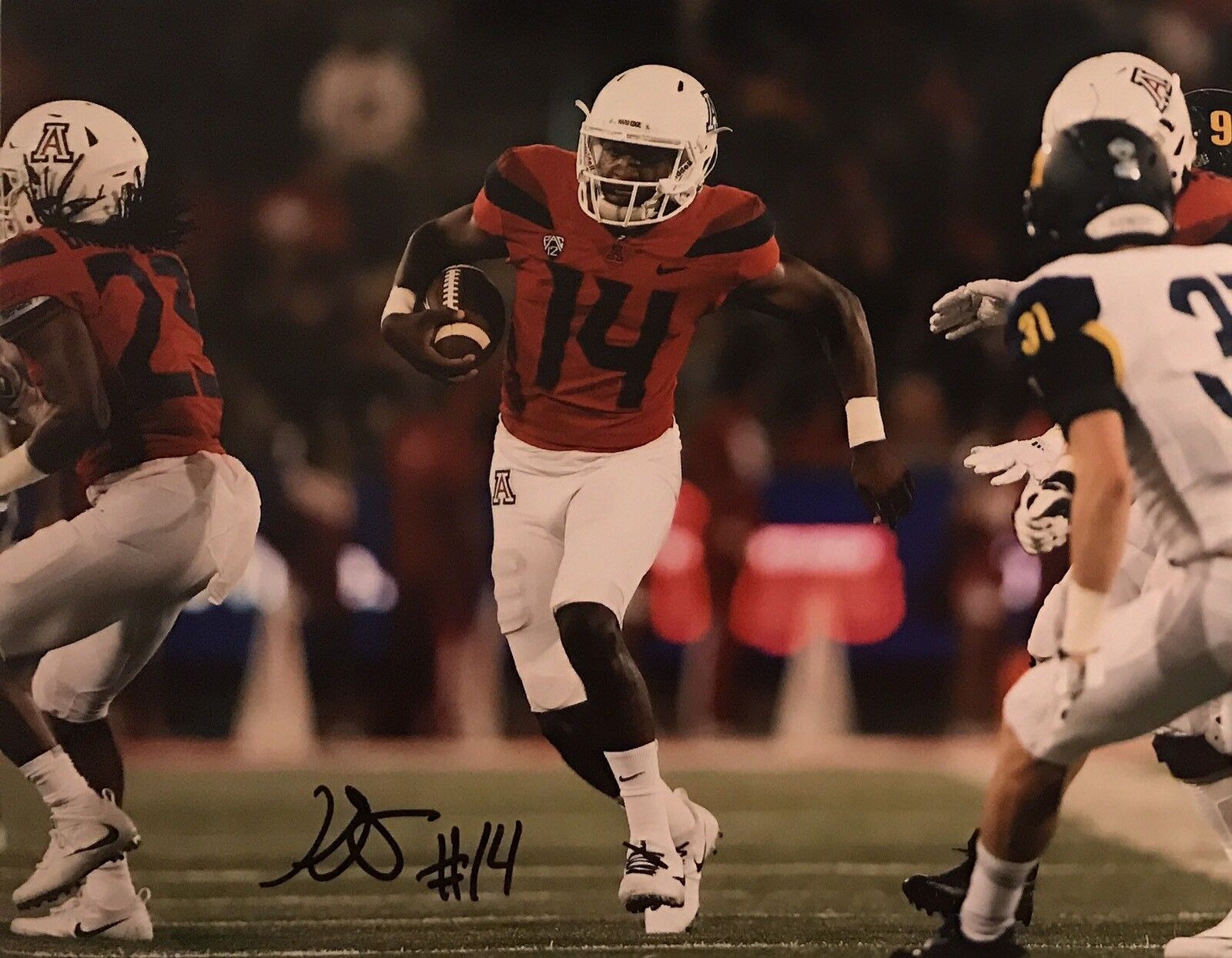 Khalil Tate Signed Autographed Arizona Wildcats 8x10 Photo Poster painting Highlight Reel Coa