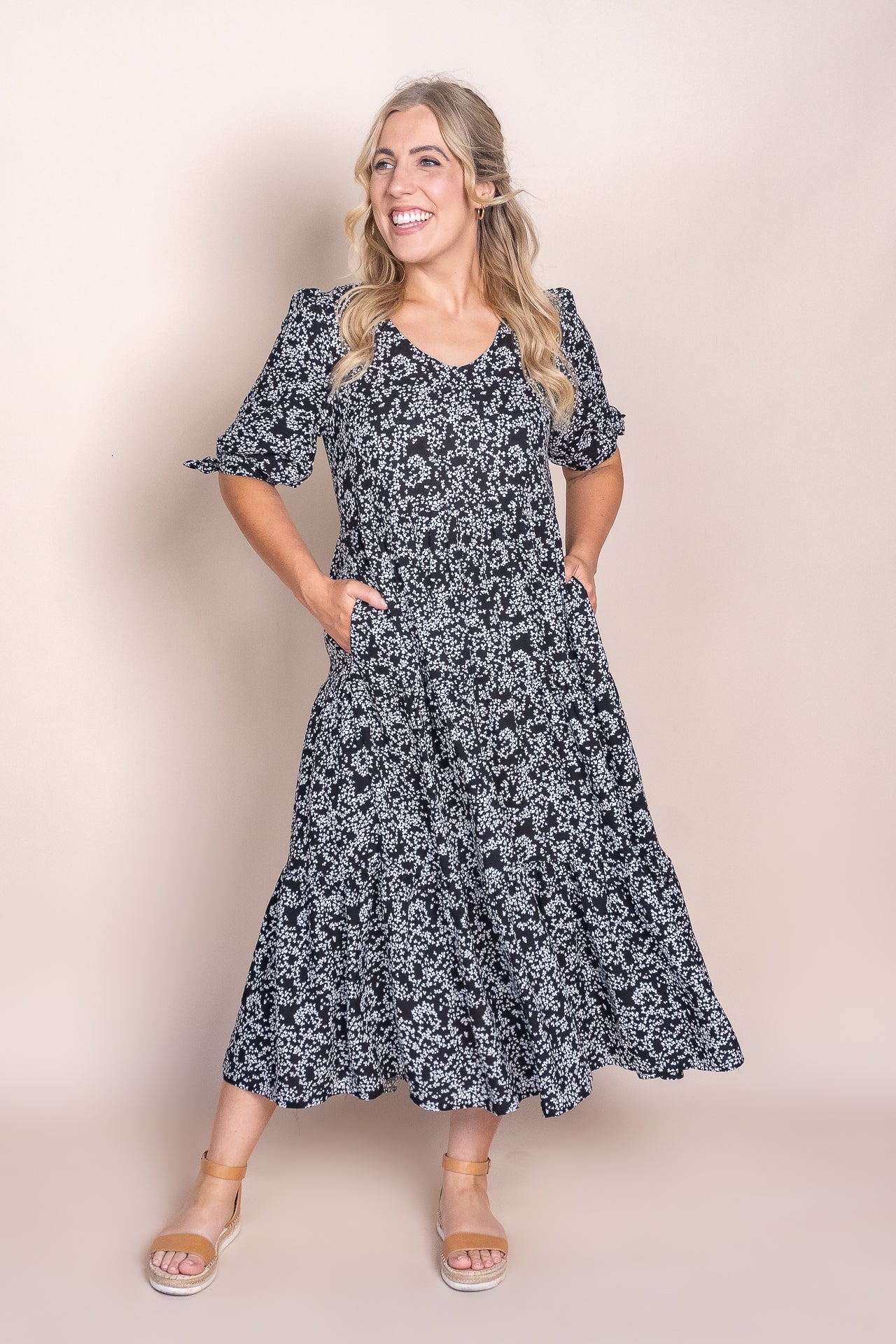 Orli Midi Dress in Black