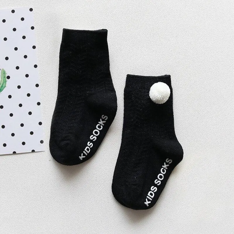 YWHUANSEN 0 to 4 Yrs Ruffle Edge Non-Skid Cotton Socks with Grip For Kids Toddlers Baby Girl Boneless Socks Four Seasons Newborn