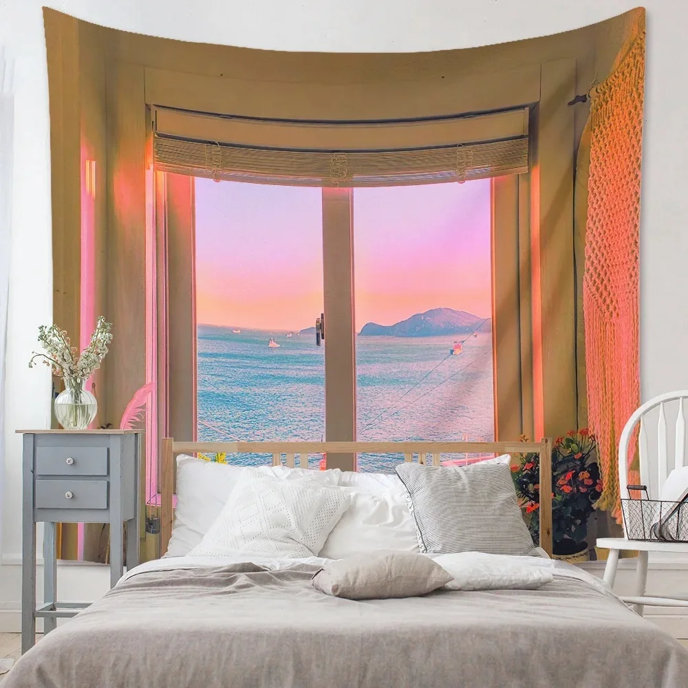 Nigikala scenery wall background cloth Nordic theme home decoration hanging cloth living room bedroom dormitory tapestry 230x150cm