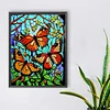 Peinture Sur Verre Papillon Compl&egrave;te Rond Diamant Peinture 30X40CM