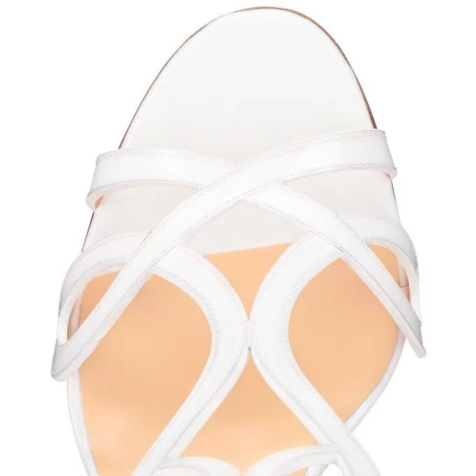 100mm Women's Red Bottom Tangueva Straps Sandals High Heels Open Toe Stiletto Shoes -MERUMOTE