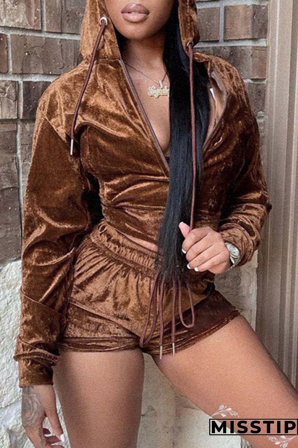 White Casual Solid Patchwork Hooded Collar Long Sleeve Two Pieces