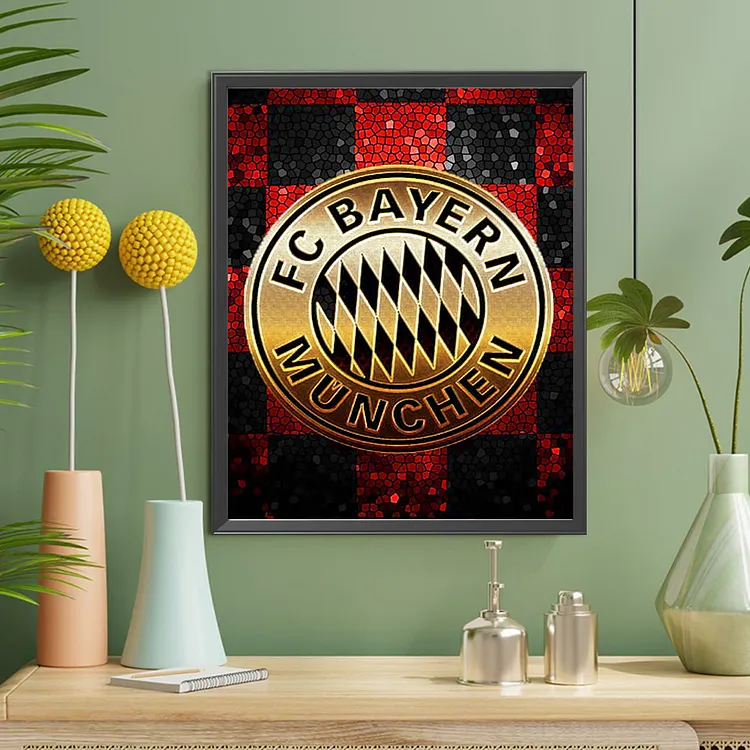 Kit Peinture Diamant 5D Bayern Munich 30x40cm - Broderie Point De Croix Équipe Football Plein Forage