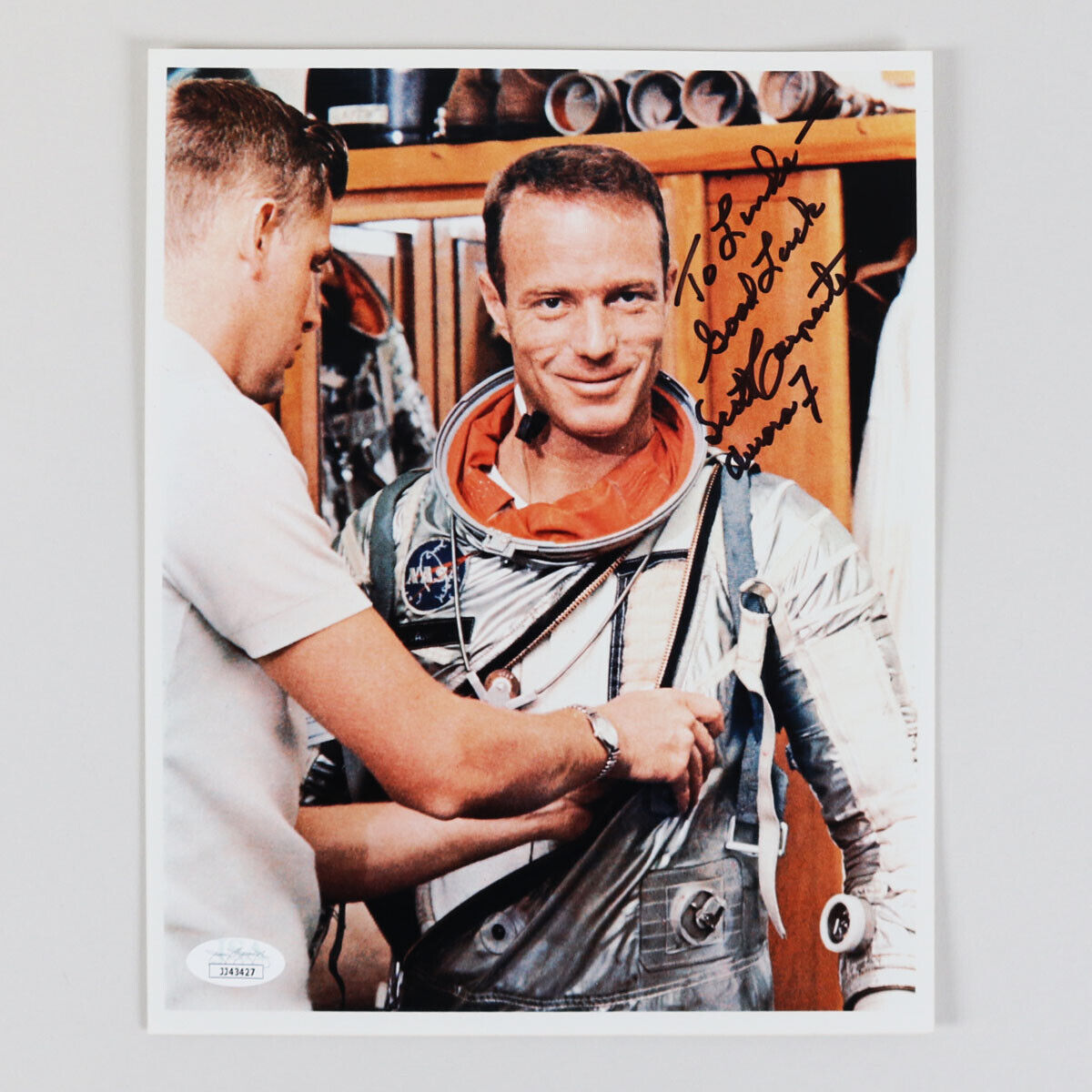 Scott Carpenter Signed Photo Poster painting 8×10 NASA Astronaut – COA JSA