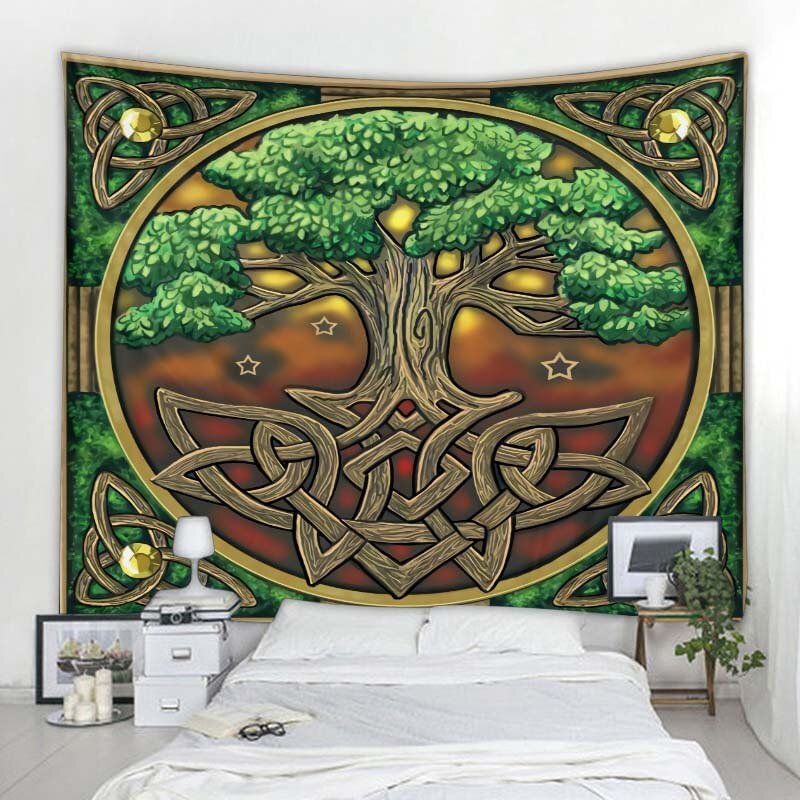 Nigikala of Life Tapestry Retro Pattern Wall Mount Mandala Bohemian Wall Decoration Sheets Sofa Blanket Aesthetic Room Decoration