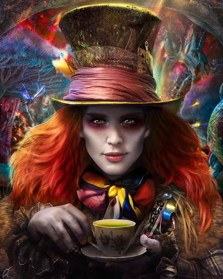 Alice In Wonderland Mad Hatter 40*50CM(Canvas)Full Round Drill Diamond Painting gbfke