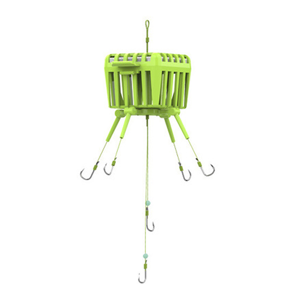 

Fishing Lure Cage Trap Fishing Bait Feeder with 6 Hooks Carp Accessories, 501 Original