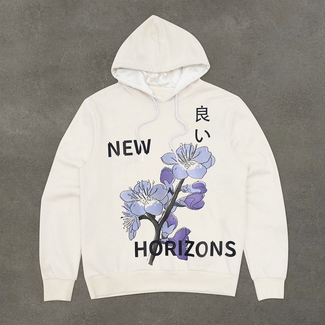 Vintage Trend Graphic Satin Hoodies