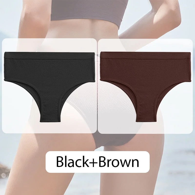 FINETOO Women Seamless Panties M-XL Low Waist Briefs Ladies Comfortable Underpants Sexy Girls Underwear Female Lingerie 6 Colors