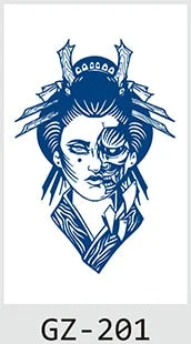 Temporary Waterproof Tattoos Stickers Sexy Mythical Dragon Girl Fox Mask Juice Ink Lasting Arm Back Body Buttocks Fake Tatoo DIY