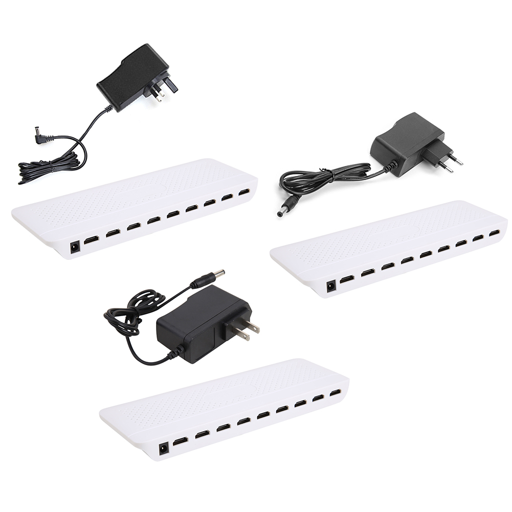 

1 x 8 HDMI-compatible Splitter 1 Input to 8 Outputs HDMI-compatible Splitter Supports HDCP DTS, Uk plug, 501 Original