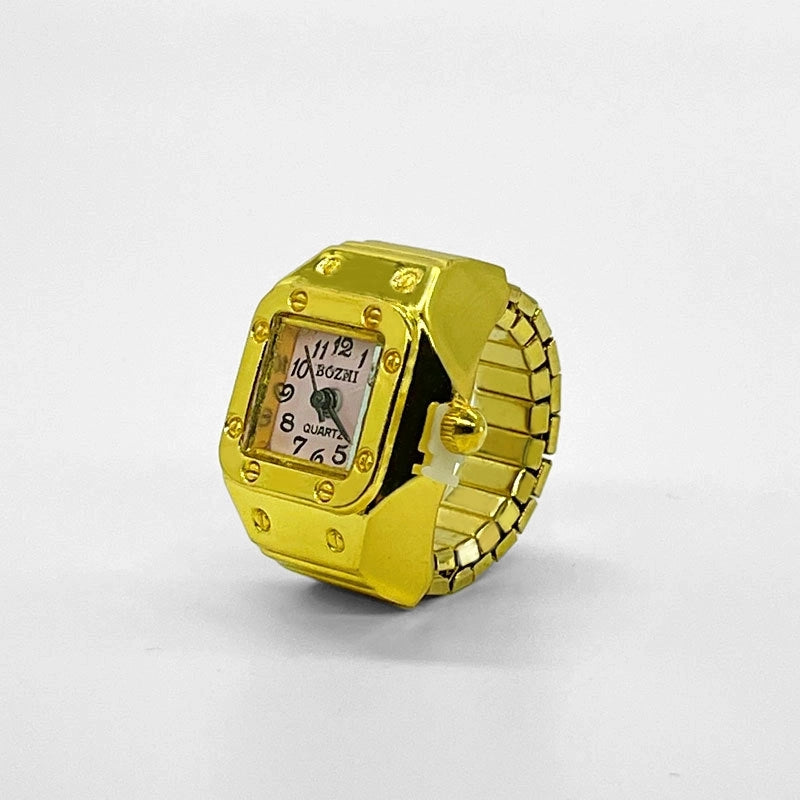 Classic Style Solid Color Quartz Watch Rings Women’s Watches