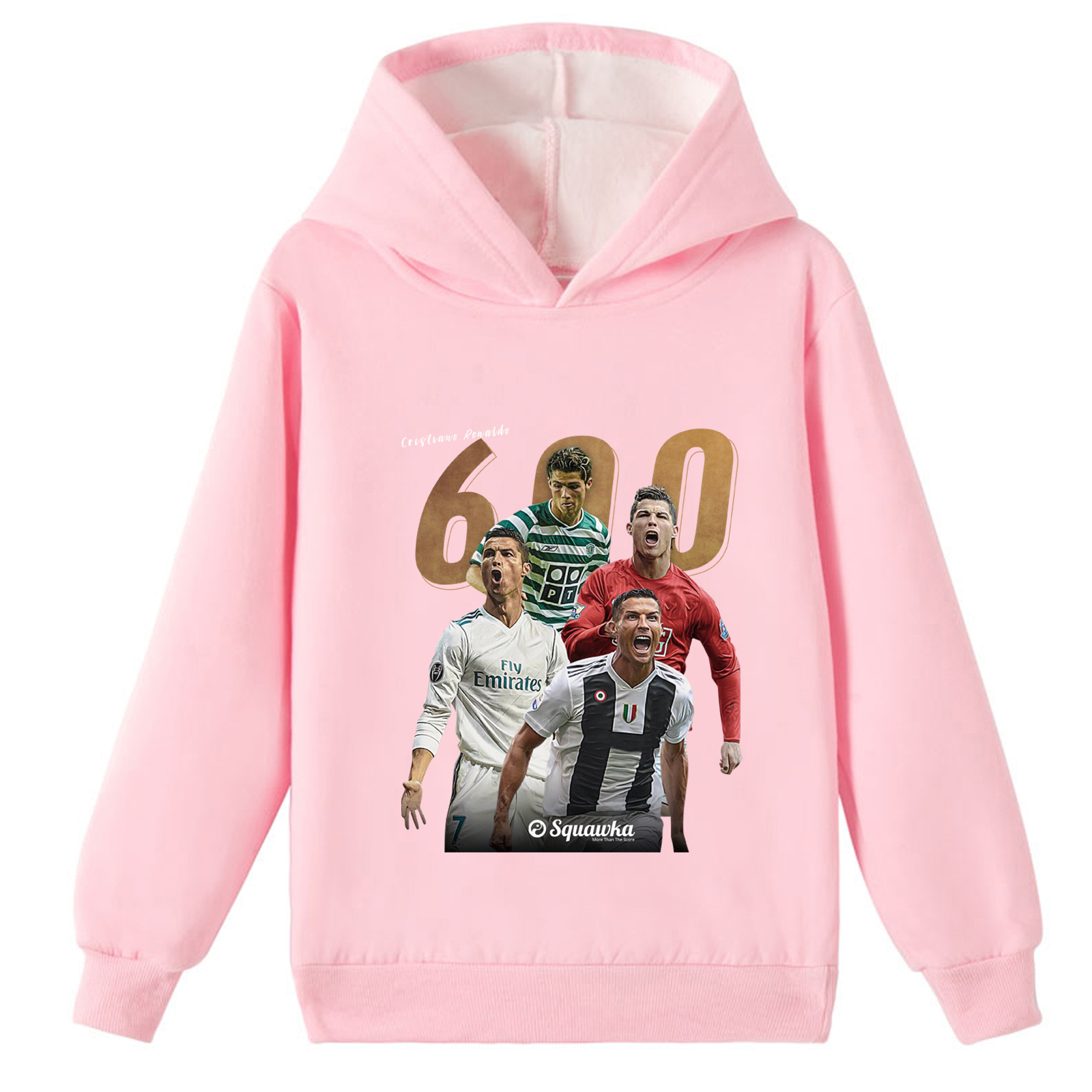 Mayoulove Cristiano Ronaldo Fleece Hoodie for Kids - Stylish Pullover Sweatshirt for Boys  Girls, Perfect for Sport Fans-Mayoulove