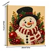 Framed Christmas Snowman - Pearls Painting Kit DIY Diamond Painting Pearl Dot Crafts 20x20CM