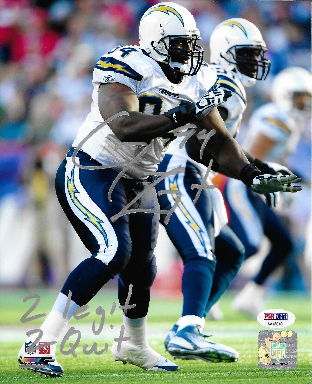 Corey Liuget Signed Chargers Football 8x10 Photo Poster painting PSA/DNA COA Picture Autograph