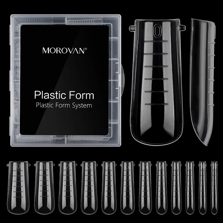 120Pcs Clear Square Full Cover Nail Forms