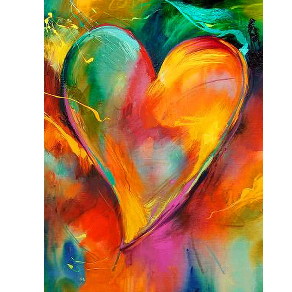 Diamond Painting - Full Round/Square Drill - Colored Hearts(30*40 - 50*60cm)