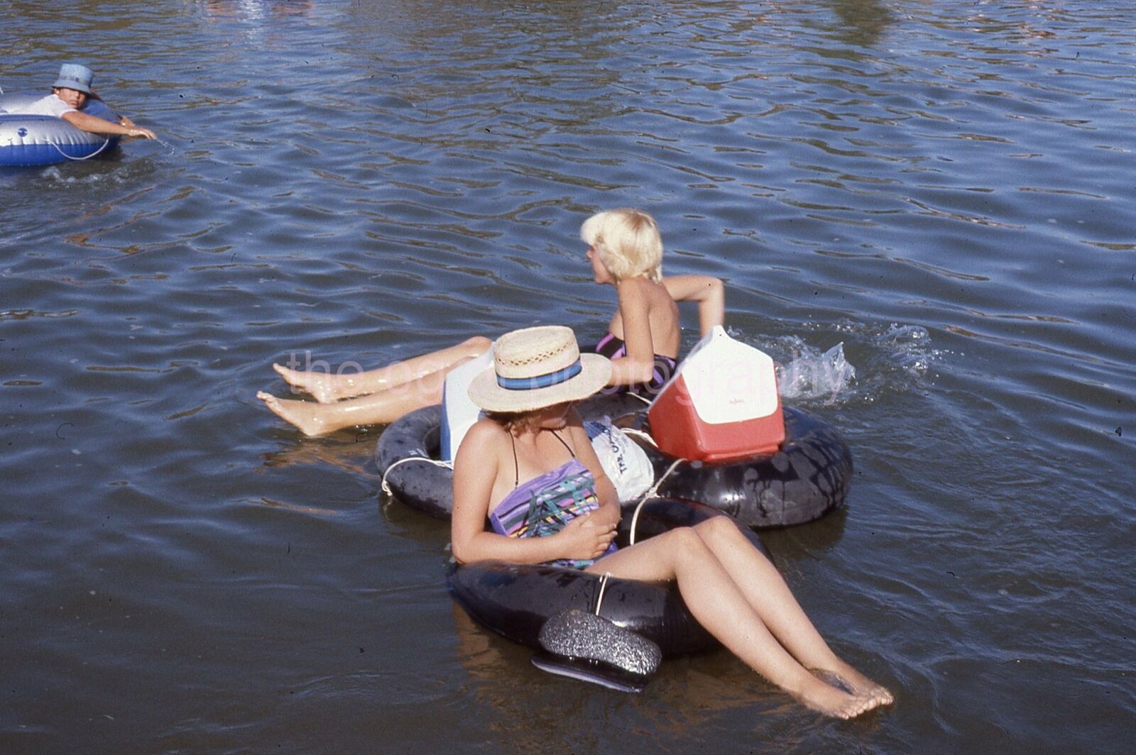 ON THE LAKE 35mm FOUND Family SLIDE Vintage COLOR ORIGINAL Photo Poster painting 21 T 67 R