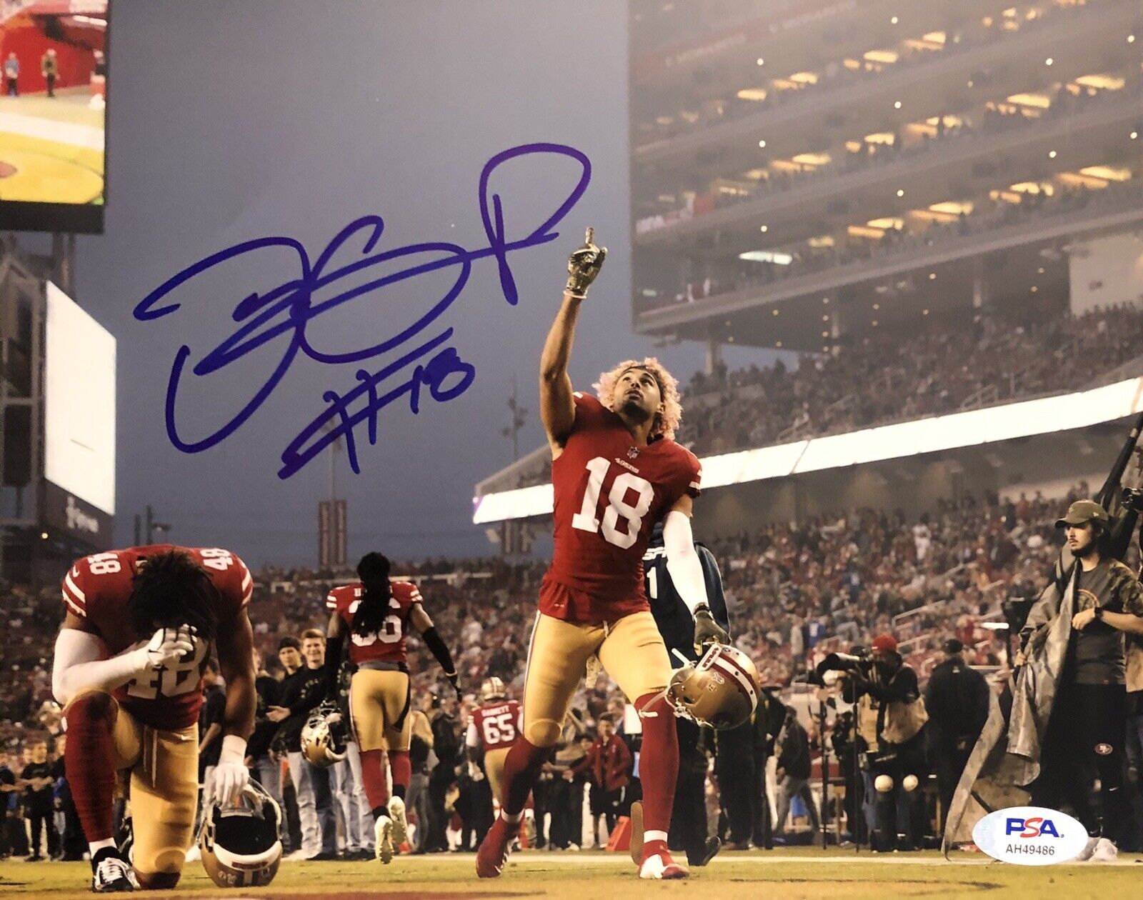 Dante Pettis Signed Autographed San Francisco 49ers 8x10 Photo Poster painting Psa/Dna