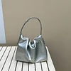 Stylish Plain Color Leather Women's Shoulder Bag