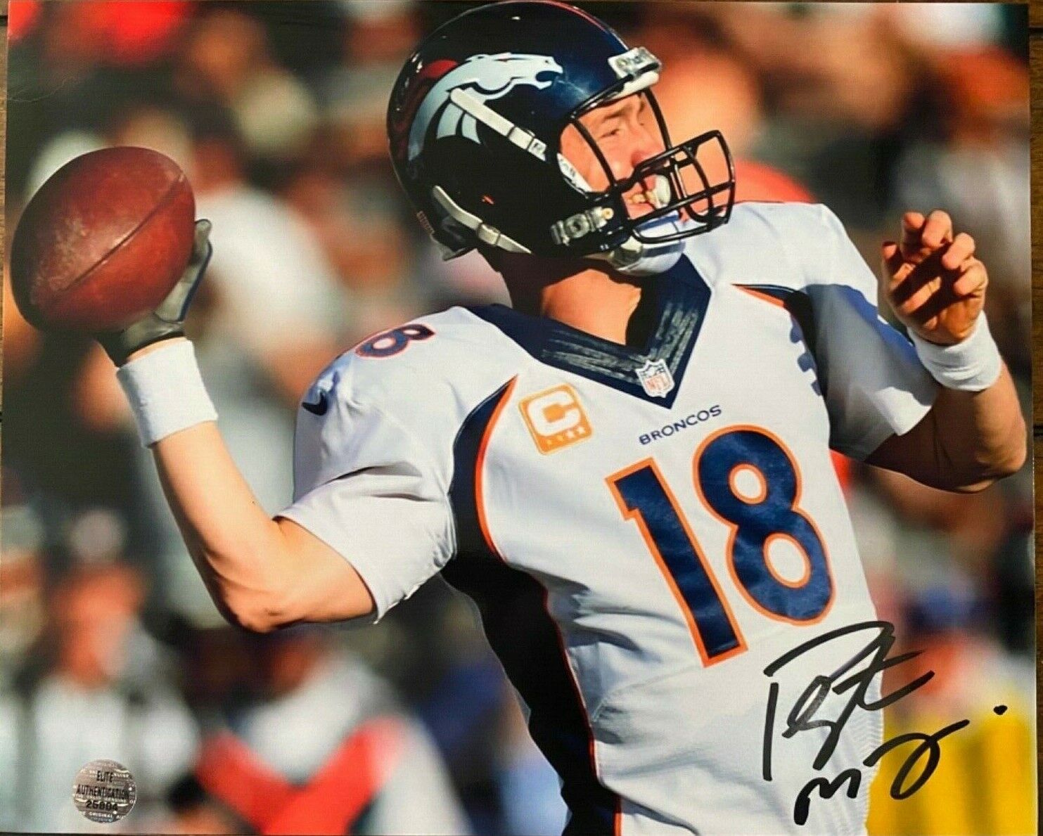 Peyton Manning Autographed Signed 8x10 Photo Poster painting Denver Broncos Colts - COA