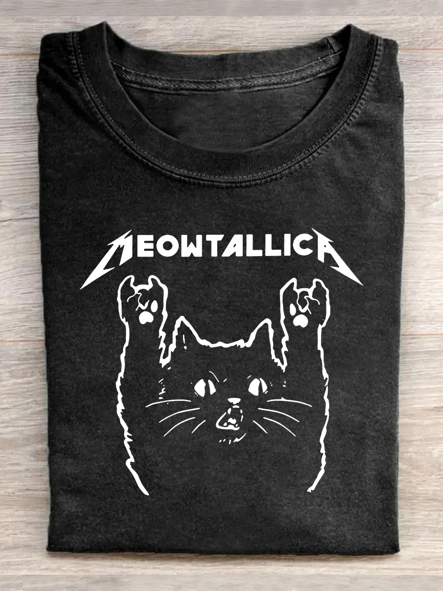 Meowtallica Heavy Metal Cat T-shirt