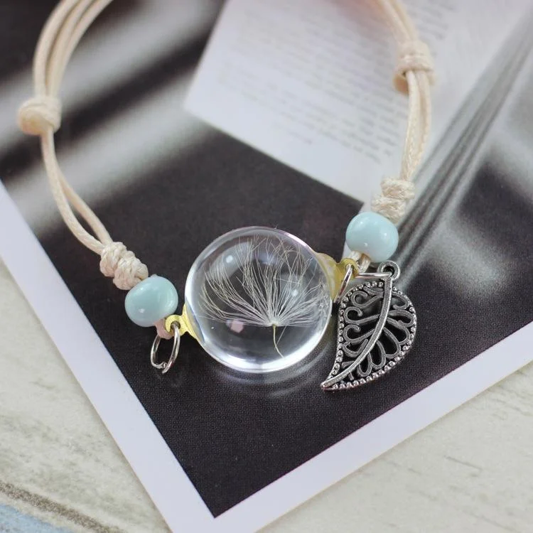 Handmade Glassed Lucky Wildflowers Bracelet